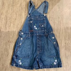Women’s Size 3/4 Denim Overall Shorts